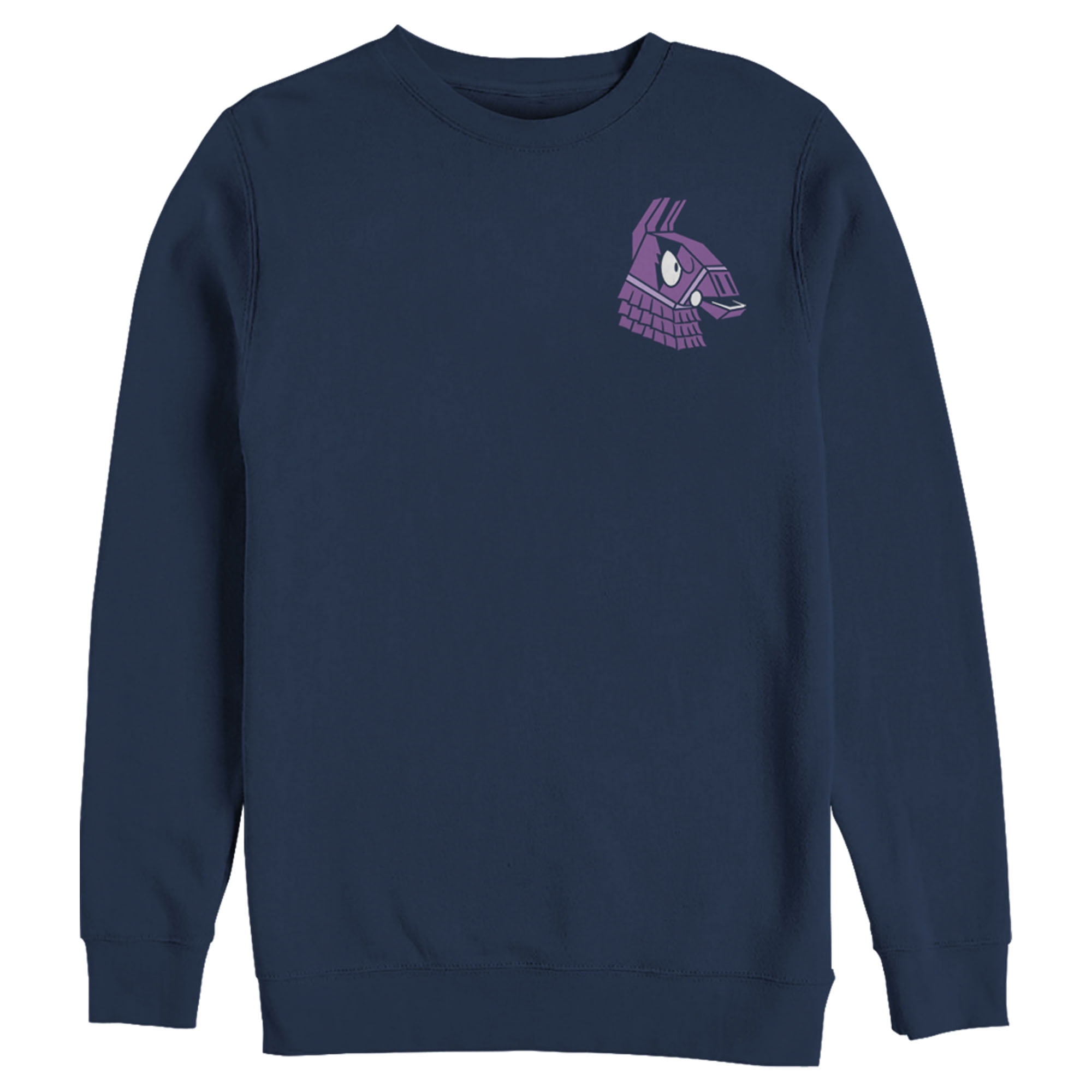 Men s Fortnite Llama Pinatas Pocket Logo Sweatshirt Black X Large