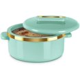 thumbnail image 1 of Ensemble de Casseroles / Casserole Intérieure en Acier Inoxydable / Garde les Aliments Chauds et Frais Chapati, Roti, Biryani / Article de Cuisine Ensemble de 1 (1300 ml) Vert Pâle, 1 of 4