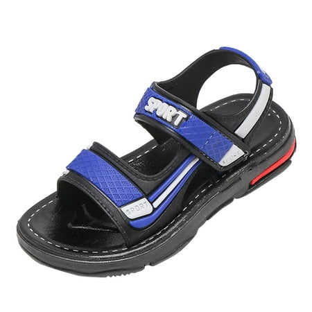 

Yinguo Boy s Soft-soled Beach Shoes Baby Boy s Anti-kickanti-kick Sandals Sandals Blue 29