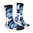 thumbnail image 4 of Yiaed Evil Eye Print Great elasticity Crew Socks Sports socks for Men and Women, 4 of 5