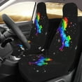 thumbnail image 3 of KAKALAD Galaxy rainbow unicorn Car Seat Covers Set Vehicle Front Seats Protector 2 Pcs, 3 of 9