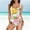 Yellow, variant on Swimsuit Women Multicolor Pattern Print Bikini Fashion Cutout Sling Women Piece Swimwear