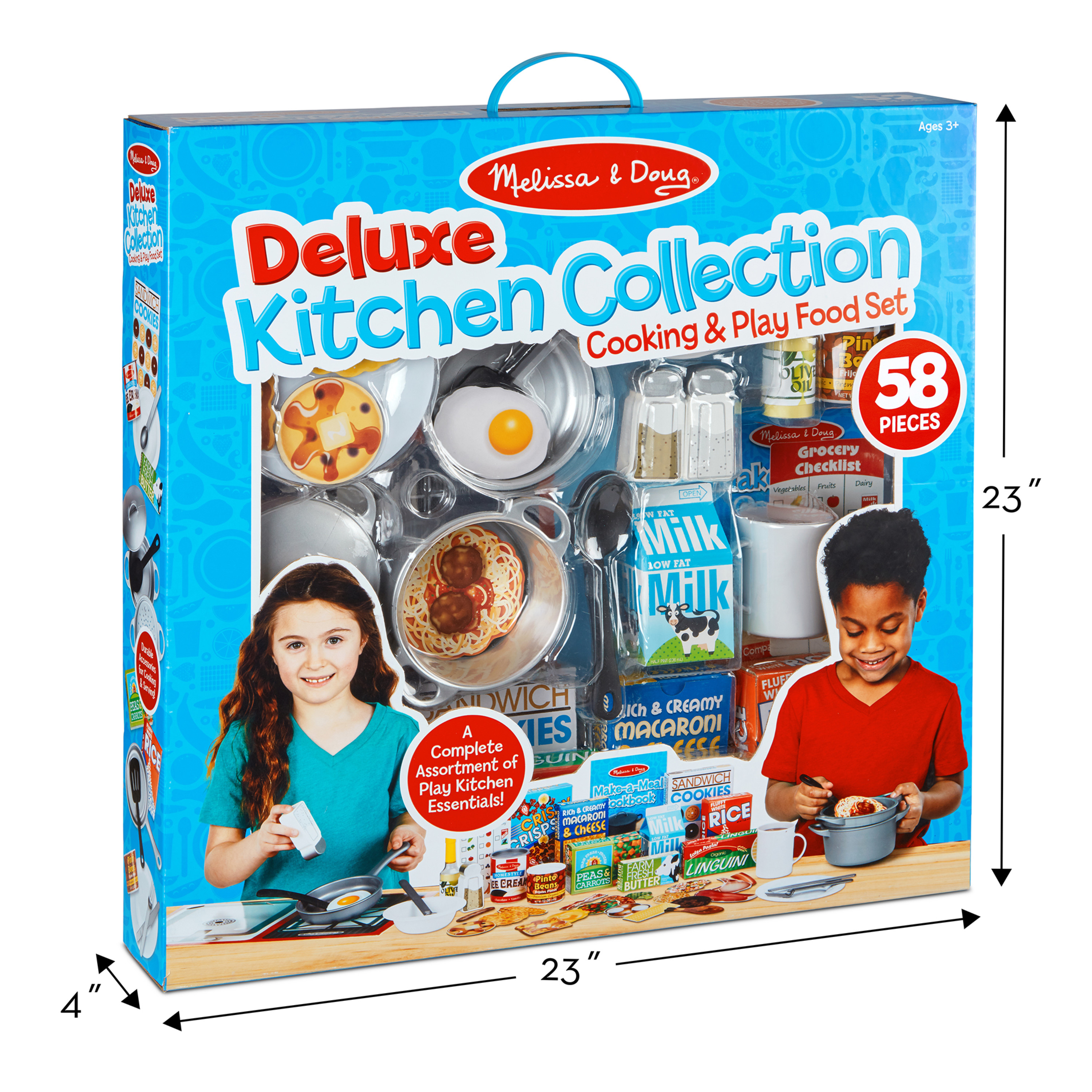 Melissa & Doug Deluxe Kitchen Collection Cooking & Play Food Set – 58 Pieces - image 4 of 10