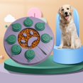 thumbnail image 2 of Creativo perro rompecabezas alimentador juguete comer tazón dispensador de alimentos patrón de pata inteligente Violeta Yuyangstore Juguetes de comida lenta, 2 of 8