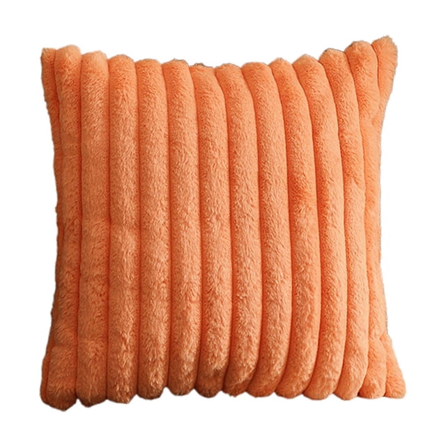Christmas Pillowcase Plush Solid Color Holiday Decor 45 cm x 45 cm Polyester Pillow Cover with Hidden Zipper