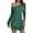 Green, variant on FRSASU Women's Summer off the Shoulder T-Shirt Dresses Twist Hem Long Sleeve Solid Color Party Beach Dress Khaki