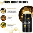 thumbnail image 5 of Tallow Balm Stick, Multi-Purpose Moisture Stick for Face with Vitamins A, B, D, E, and K, Long-Lasting Hydration, Nourishes the Skin - 2Pack, 5 of 10