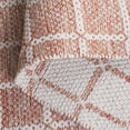 thumbnail image 5 of SAFAVIEH Montauk Elwyn Checkered Cotton Runner Rug, Orange/Ivory, 2'3" x 8', 5 of 10