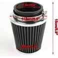thumbnail image 2 of baomifa-Universal 3"76mm Silver High Flow Cold Air Intake Cone Replacement Dry Filter Silver Performance Racing High Power Sports Mesh Inlet Cold Air Intake Filter Cone Replacement Car Accessories, 2 of 4