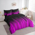 thumbnail image 2 of jejeloiu Modern Geometric Aesthetic 7 Pieces Bedding Comforter Set,Purple Black Pixel Lines Art Full Bedding Set For Girls,Reversible, 2 of 7