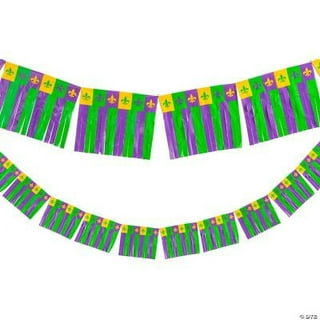 Mardi Gras Tinsel Foil Fringe Curtains, Photography Backdrop, Day Foil  Streamers Party for Door Wall Ornaments