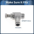 thumbnail image 4 of Unique Bargains Push to Connect Air Fittings 3/8" 90 Degree Air Flow Control Valve 304 Stainless Steel 3/8"BSPT 1 Pc Silver Tone, 4 of 7