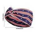 thumbnail image 3 of HomeDM Independence Day Red White and Blue Patriotic American Flag Tie Headband USA 4th of July Headband Hair Acessories Cloth Elastic Yoga Hair Bandana Patriotic Headbands, 3 of 8