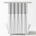thumbnail image 3 of Lush Decor Tulle Skirt Colorblock Shower Curtain Light Gray/White 72x72, 3 of 11