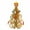 Gold, variant on Deago 2 Pack 7.5-inch Tabletop Mini Wooden Christmas Tree with 25 Mini Ornaments for Christmas Decorations (Green Gold)