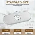 thumbnail image 4 of Wowow 6.3 in. Stainless Steel Escutcheon Plate in Chrome, 4 of 5