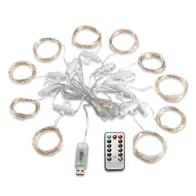 Cortina de luces LED con Control remoto por USB, guirnalda de luces de Navidad, guirnalda de luces LED, fiesta, jardín, hogar, decoración de boda, 3M