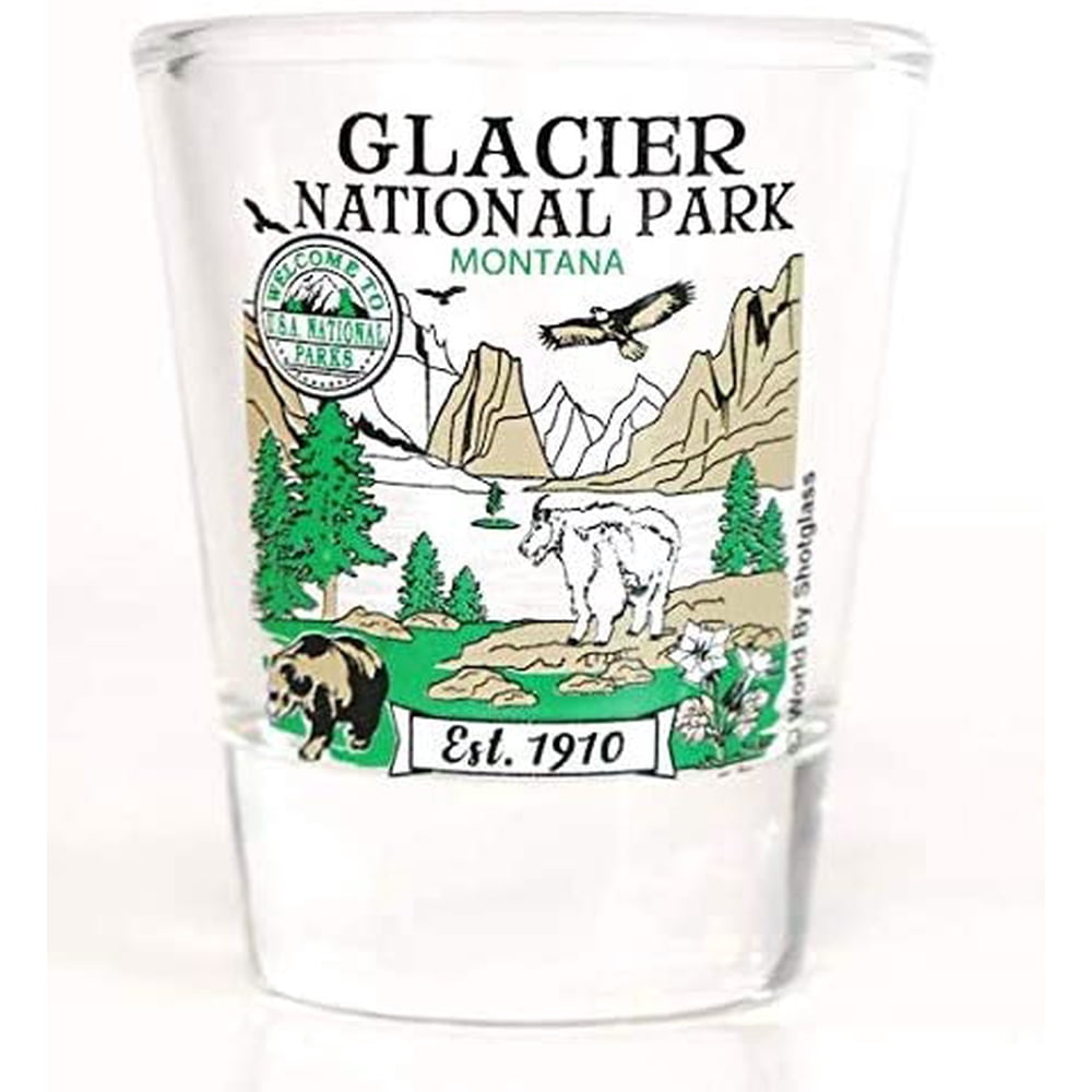 Glacier Montana National Park Series Collection shot glass Walmart