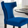 thumbnail image 4 of Side Dining Chair, Nailhead, Set of 2, Blue Navy, Velvet, Modern Contemporary, Kitchen Room Cafe Bistro Restaurant Hospitality, 4 of 10
