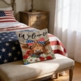 thumbnail image 6 of Diceymbol Patriotic Highland Cow Throw Pillow Cover 4th of July Decorations American Flag Bow Farmhouse Pillow Case For Couch Sofa Living Room 250th Anniversary 17.72In, 6 of 6