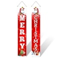thumbnail image 1 of Bewildely 2 piezas de pancartas colgantes de Navidad, carteles de porche, decoración Vertical de cumpleaños para exteriores, ventana del hogar, adornos Kits de decoración para fiestas 16626 Bewildely HA010123-04B, 1 of 6
