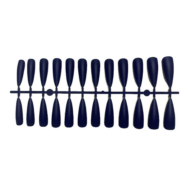 Nail Enhancement Tablets Chic Dot Design Not Susceptible to Allergies Frosted Texture Fake Fingernail Charming Manicure Tips JM-06Dark Blue