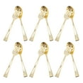 thumbnail image 2 of Golden Mini Disposable Spoons Set, One-Piece Molded Design, and Lightweight, Perfect for Parties and Events, 1 Set, 2 of 7