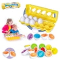 thumbnail image 2 of Juguete sensorial de emparejamiento con huevos de ABS para niños de 1 a 3 años. Rompecabezas de aprendizaje Montessori, 2 of 5
