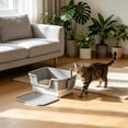 thumbnail image 5 of Eolstice Semi Enclosed High Sided Litter Box, Splash Proof Design, Ample Space for Large Cats, for Felines under 20 lbs, Covered Easy Clean Toilet, 5 of 6