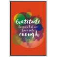 thumbnail image 3 of PixonSign Framed Wall Art Print Set Gratitude Orange Watercolor Word Art Inspirational Motivation Typography Modern Art Chic Colorful Multicolor Ultra for Living Room, Bedroom, Office - 24"x36" White, 3 of 5