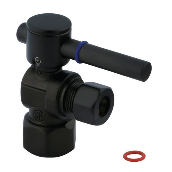 Traditional Quarter Turn Valves, 0.5 FIP x 0.38 in. O.D. Compression - Matte Black