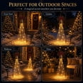 thumbnail image 6 of Liaiai Magic Fountain - Flowing Snowflake LED Christmas Garden Light, Solar Powered Outdoor Yard Decor with Stars Warm Glow Garden Stake for Christmas Holiday Decoration,Christmas Bell, 6 of 10
