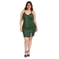 thumbnail image 4 of Vestido print serpiente Zenobia Curvy Plus Size V-ZEN-4725-VERDE, 4 of 6