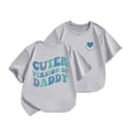 thumbnail image 4 of Gubotare Girls Summer Tops Girl's Crop Top Graphic Tee Summer Round Neck Short Sleeve T-Shirts (Grey,5-6 Years), 4 of 4