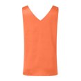 thumbnail image 6 of Womens Silk Satin Tank Tops V Neck Casual Solid Color Cami Sleeveless Camisole Blouses Summer Basic Work Tank Shirt Orange XL, 6 of 7