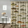 thumbnail image 2 of Orinice  Fish Shower Curtain for Man Rustic Retro Fishing Fisherman Shabby Chic Educational Underwater Farmhouse Men Cabin Lake Country  Waterproof Bathroom Home Decor 36x72, 2 of 7