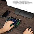 thumbnail image 2 of Veeki Clavier de Jeu d'Une Main, RGB Clavier Macro Rétroéclairé à une Main avec Repose-Poignet, 33 Touches Ergonomique Mini Clavier de Jeu avec Interrupteur Bleu pour PC Gamer PS5, Touches Multimédia de Soutien-051602, 2 of 5