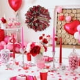 thumbnail image 5 of 18 Inch Valentines Day Mesh Wreath,Valentines Wreaths for Front Door with Wooden Sign Fishnet Yarn, Valentines Day Wedding Decorations for Indoor and Outdoor, 5 of 9