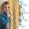 thumbnail image 3 of Blackout Kids Curtains,Yellow Daisy Flower Retro Pattern Childrens Insulated Curtains Set Of 2,Bedroom Essentials,Toddler Room Decor 42"x84", 3 of 5