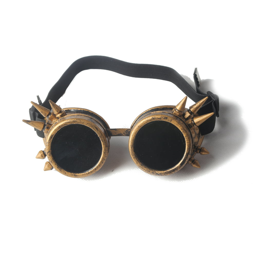 C.F.GOGGLE Spiked Steampunk Goggles Vintage Glasses Welding Cyber Punk ...