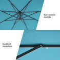 thumbnail image 4 of Glavbiku 10ft Large Waterproof Offset Cantilever Umbrella with LED Solar Lights for Garden,Turquoise, 4 of 10
