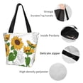 thumbnail image 4 of Bingfone Plump Sunflower And Sketch Women Shoulder Tote Bags Casual Bag Ladies Shopping Handbag, 4 of 7