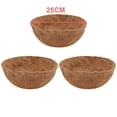 thumbnail image 2 of 3pcs Fiber Replacement Liner for Planters, Natural nut Coir Planter, Garden Flower Vegetables Pot for Window Flower Box - 25cm, 2 of 10