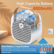Portable AC for Car, 25W Rechargeable Portable Air Conditioners, Mini AC Unit 2 Cool Air Spray, Personal Cooling Fan with 2 Speeds, Small Room Air Conditioners for Bedroom, Office, Outdoor