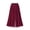 Wine, variant on Women's Elastic Waist A-Line Pleated Chiffon Cropped Wide Leg Pants Culottes Pleated Flowy Wide Leg Pants