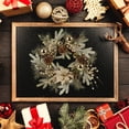 thumbnail image 5 of Outdoor Christmas Wreath Lighted 20'' Winter Wreaths for Front Door, Artificial Xmas Wreath with Gold Balls, Pine Cones, Golden Twigs, Pine Needles and Silver Berries, 5 of 7