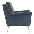 thumbnail image 4 of Bowery Hill 19.5" Mid-Century Fabric Accent Chair in Slate Gray, 4 of 12