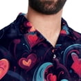thumbnail image 5 of Love Men's Short Sleeve Poplin Button Down Shirts - Casual Printed Summer Beach Tops for Men, 5 of 6