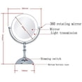 thumbnail image 2 of Rechargeable Lighted Makeup Mirror with Dimmable Lights, 3-10X Makeup Mirror with Lights and Magnification Mirrors with LightsDouble Source Vanity Mirror, 2 of 8