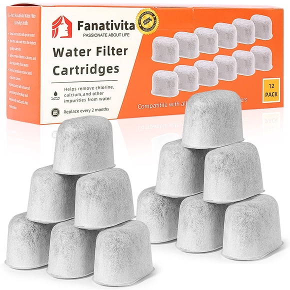 Paquete de 12 cartuchos de filtro de agua para cafeteras Keurig